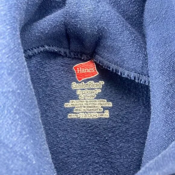 Skid Row Bro Sweater Men Small S Navy Blue Hoodie Pull Over Hanes Comfort Blend - Picture 3 of 7